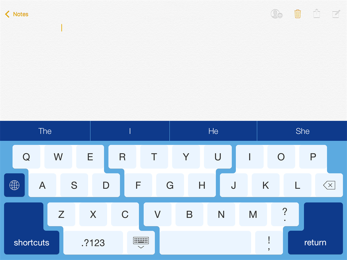 Superkeys iPad lowercase