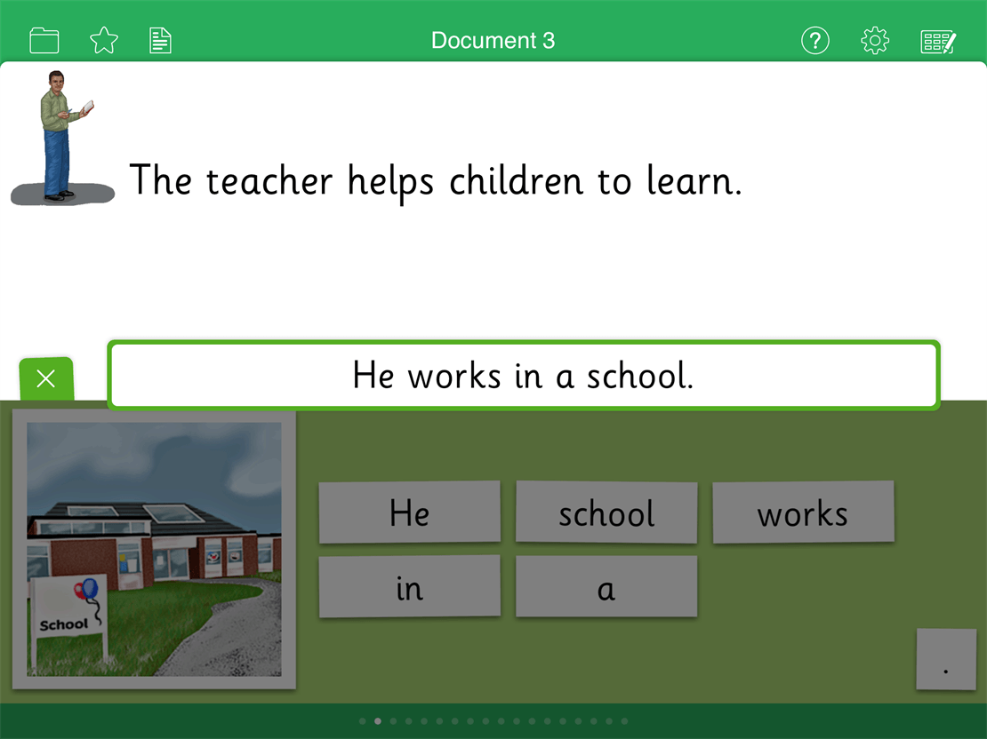 Providing support with model sentences